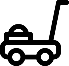 Lawn Mower Sketch Style Svg Vector, Free Vectors File